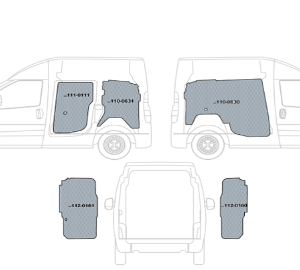 Kit rivestimenti vano di carico in alluminio liscio dal 2018 al 2022