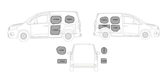 Kit Rivestimenti vano di carico in Alluminio Mandorlato dal 2021