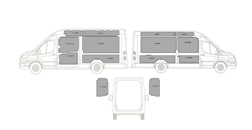 Rivestimento per furgoni in alluminio liscio per per Fiat Ducato