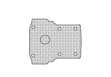 Pianale in Alluminio mandororlato con fori CITROEN NEMO PAR. DIV. IN LAMIERA e UNA PORTA LATERALE dal 2008 Lung. tot. 3864 passo 2513