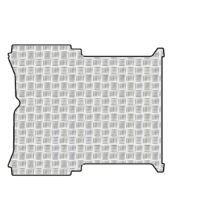 Pianale in Alluminio Mandorlato RENAULT KANGOO L2-H1 dal 2008 passo 3081 Lung. 4666 L2 tetto 1838 H1