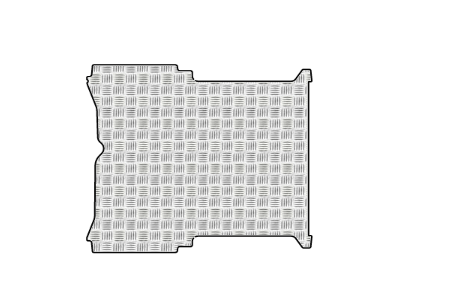 Pianale in Alluminio Mandorlato RENAULT KANGOO L2-H1 dal 2008 passo 3081 Lung. 4666 L2 tetto 1838 H1