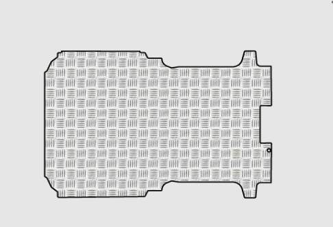 Pianale in Alluminio Mandorlato CITROEN JUMPY L1-H1 dal 2007 passo 3000 tetto H1 (basso)