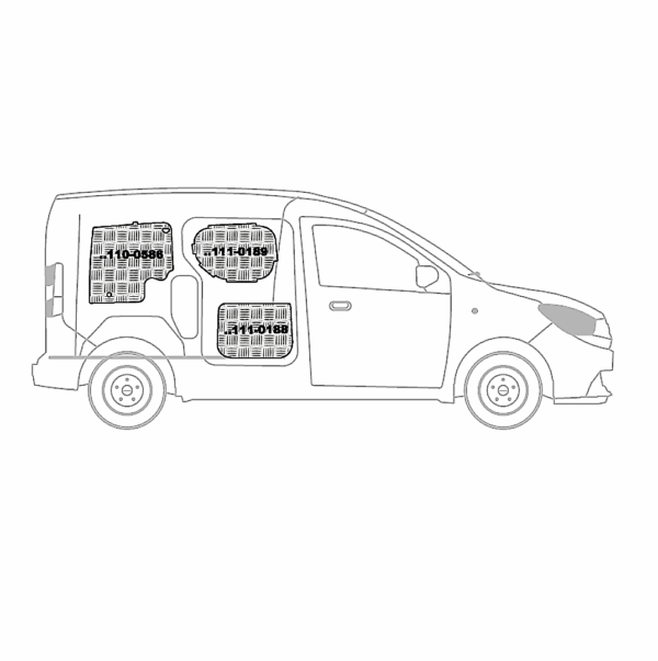 Kit rivestimenti laterali in alluminio mandorlato ACCESSORI