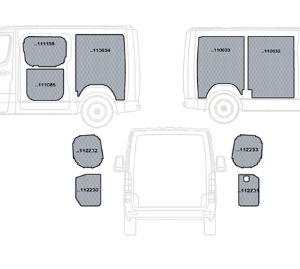 Kit rivestimento vano di carico in polipropilene (Copia) MERCEDES SPRINTER L1-H1 dal 2018 lung. tot. 5267 Passo 3259