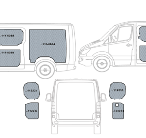 Kit rivestimento vano di carico in polipropilene MERCEDES SPRINTER L2-H1 dal 2018 lung. tot. 5932 passo 3924 Traz Posteriore