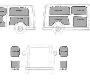 Kit rivestimenti vano di carico in alluminio liscio FORD CUSTOM