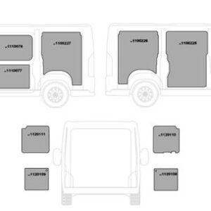 Kit Rivestimenti vano di carico in Alluminio Liscio MERCEDES SPRINTER L1-H1 dal 2018 lung. tot. 5267 Passo 3259