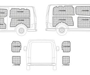 Kit rivestimenti vano di carico in alluminio mandorlato FORD CUSTOM