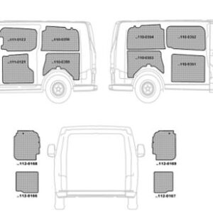 Kit rivestimento vano di carico alluminio Forato FORD CUSTOM L1-H1 dal 2013 P.2933 L1 Alt. 2020 H1 lung. tot. 4972
