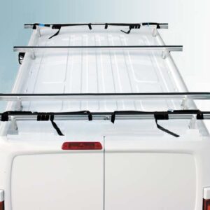 kit portatutto solo traverse in alluminio 45*40 con gomma anti-urto VOLKSWAGEN TRANSPORTER L1-H1 dal 2003 passo 3000 tetto H1 (basso)