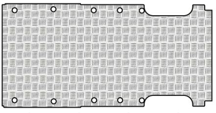 Pianale in Alluminio Mandorlato con Fori per Ganci dal 2016 al 2024