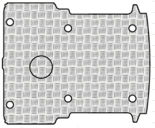 Pianale in Alluminio Mandorlato con Fori dal 2008 al 2018