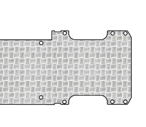 Pianale in alluminio mandorlato Pianale alluminio mandorlato Mercedes Sprinter Pavimento antiscivolo alluminio per Sprinter Pianale rinforzato in alluminio Mercedes Sprinter Allestimento pianale alluminio per Mercedes Sprinter