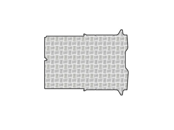 Pianale in Alluminio Mandorlato con fori RENAULT KANGOO L1-H1 dal 2008 passo 2697 Lung. 4282 L1 tetto 1838 H1