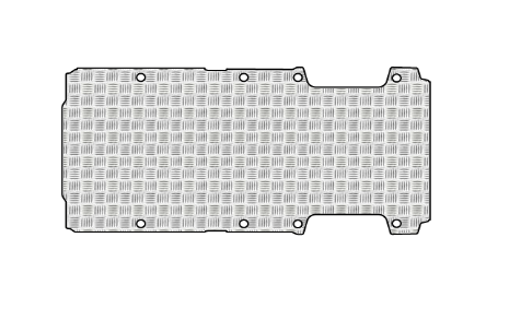 Pianale in Alluminio Mandorlato con Fori CITROEN JUMPER L3-H2 dal 2006 al 2022 passo L3 4035 Long. Tot. 5998 tetto H2 (medio)