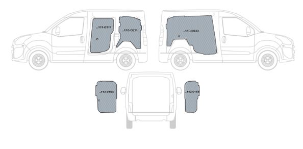 Kit rivestimenti vano di carico in polipropilene dal 2008 al 2018