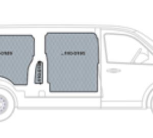 Kit rivestimenti vano di carico in polipropilene VOLKSWAGEN TRANSPORTER L2-H1 dal 2003 passo 3400 tetto H1 (basso)