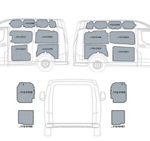 Kit rivestimenti vano di carico in polipropilene FORD CUSTOM L1-H2 dal 2013 L1 P.2933 H2 Alt.2389 lung. tot. 4972