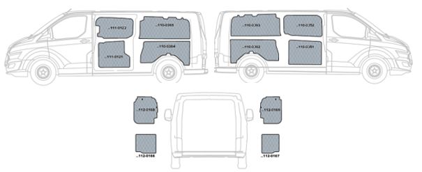 Kit rivestimenti vano di carico in polipropilene FORD CUSTOM