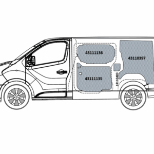 Kit rivestimenti in polipropilene FIAT TALENTO L1-H2 dal 2016 LUNGHEZZA 5080 L1(PASSO 3098) ALT 2493 H2